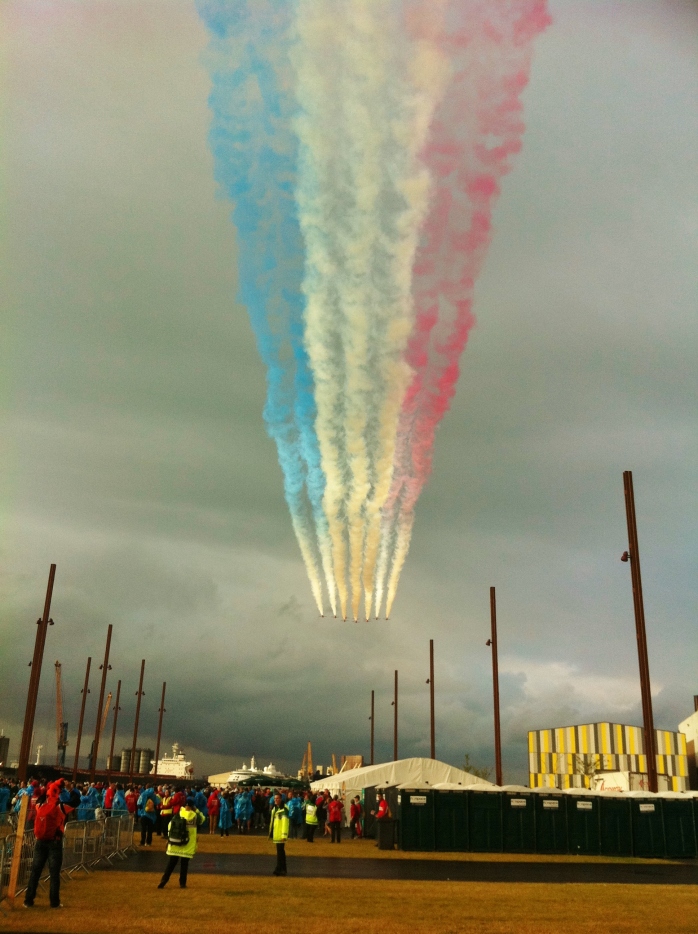 Red Arrows over Titanic Quarter Photo: © Michael Fisher